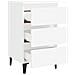 Comodino Con Gambe In Metallo Bianco 40x35x69 Cm - Foto miniatura 5