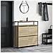 Scarpiera 4 Cassetti Ribaltabili Rovere Sonoma 100x34x112 Cm - Foto miniatura 2