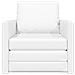 Divano Letto 2-in-1 Bianco 74x77x81 cm Pelle Sintetica - Foto miniatura 5