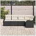 Set Divano Giardino  5 Pezzi con Cuscini Nero in Polyrattan, Set Divano Giardino 2 Posti con Cuscini Nero in Polyrattan - Foto miniatura 3