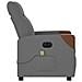 Poltrona Reclinabile Massaggio Elettrica Grigio Scuro Tessuto - Foto miniatura 6