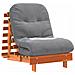 Divano Letto Futon con Materasso Marrone Cera 70x206x11cm Pino - Foto miniatura 5