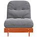 Divano Letto Futon con Materasso Marrone Cera 70x206x11cm Pino - Foto miniatura 6