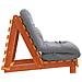 Divano Letto Futon con Materasso Marrone Cera 70x206x11cm Pino - Foto miniatura 7