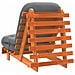 Divano Letto Futon con Materasso Marrone Cera 70x206x11cm Pino - Foto miniatura 8