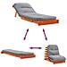 Divano Letto Futon con Materasso Marrone Cera 70x206x11cm Pino - Foto miniatura 9