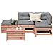 Set Divani Giardino 5 pz con Cuscini Legno Massello di Douglas - Foto miniatura 2