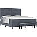 Letto Box Spring con Materasso e Panchina Grigio Scuro 180x200 cm in Velluto - Foto miniatura 1