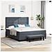 Letto Box Spring con Materasso e Panchina Grigio Scuro 180x200 cm in Velluto - Foto miniatura 2