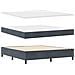 Letto Box Spring con Materasso e Panchina Grigio Scuro 180x200 cm in Velluto - Foto miniatura 3