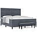 Letto Box Spring con Materasso e Panchina Grigio Scuro 180x200 cm in Velluto - Foto miniatura 4