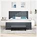 Letto Box Spring con Materasso e Panchina Grigio Scuro 180x200 cm in Velluto - Foto miniatura 5