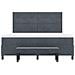 Letto Box Spring con Materasso e Panchina Grigio Scuro 180x200 cm in Velluto - Foto miniatura 9