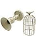 Candelabro Decorativo A Gabbia Per Uccelli, Bianco Nuziale Antico 38 Cm - Foto miniatura 5
