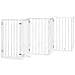 Cancello Cani Porta Pieghevole Bianco 12 Pannelli 600 cm Pioppo - Foto miniatura 4