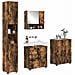 Set di mobili per il bagno 4 pcs Rovere fumo 61 x 35 x 64 cm - Foto miniatura 3