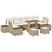 Set Divano da Giardino 10 pcs Beige e Crema 90 x 55 x 71 cm - Foto miniatura 1