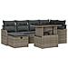 Set Divano da Giardino con cuscino 7 pcs Grigio Poly Rattan - Foto miniatura 1