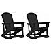 Sdraio Rocking Adirondack 2 pcs Nero HDPE - Foto miniatura 1
