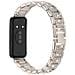 Elegante Cinturino In Acciaio Inossidabile Con Diamanti Compatibile Con Huawei Band 8/9/10 Beige - Foto miniatura 1