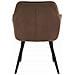 Sedia LUKK - Elegante velluto marrone per soggiorno, cucina, sala da pranzo - Foto miniatura 5