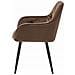 Sedia LUKK - Elegante velluto marrone per soggiorno, cucina, sala da pranzo - Foto miniatura 4