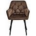 Sedia LUKK - Elegante velluto marrone per soggiorno, cucina, sala da pranzo - Foto miniatura 2
