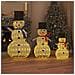 Familia di Pupazzi di Neve Natalizi 3 pcs Bianco caldo - Foto miniatura 3