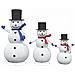 Familia di Pupazzi di Neve Natalizi 3 pcs Bianco caldo - Foto miniatura 6