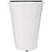 Vaso Da Fiori In Polyrattan Bianco D28x40h - Foto miniatura 2