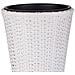 Vaso Da Fiori In Polyrattan Bianco D28x40h - Foto miniatura 3