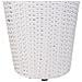 Vaso Da Fiori In Polyrattan Bianco D28x40h - Foto miniatura 4