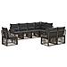 Set Divano da Giardino 8 pcs Grigio e Grigio Scuro polyrattan - Foto miniatura 1