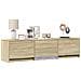 Mobile TV con LED con LED Rovere Sonoma 165 x 34 x 40 cm - Foto miniatura 3