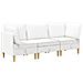 Set di divani modulari con spazio di archiviazione 3 pcs Bianco - Foto miniatura 1