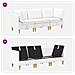 Set di divani modulari con spazio di archiviazione 3 pcs Bianco - Foto miniatura 8
