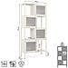 Scaffalatura Industriale In Metallo Kiara, Altezza 170 Cm, Con 4 Frontali E 4 Bordi, Colore Beige E Scanalatura In Vetro. - Foto miniatura 5