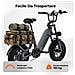MileLink 1 Bici Elettrica con Doppia Batteria 48V 18+23Ah, pneumatici fat 16 '', lunga autonomia, portapacchi, freno idraulico a disco, Verde Militare - Foto miniatura 3