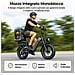 MileLink 1 Bici Elettrica con Doppia Batteria 48V 18+23Ah, pneumatici fat 16 '', lunga autonomia, portapacchi, freno idraulico a disco, Verde Militare - Foto miniatura 5