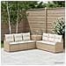Set di divani 7 pz Beige e Bianco Crema - Foto miniatura 8