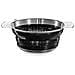 Scolapasta 24 cm colore nero pieghevole in silicone - Foto miniatura 3