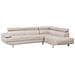 Divano Angolare Moderno In Tessuto Beige Norrea - Foto miniatura 3