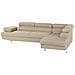 Divano Angolare Moderno In Tessuto Beige Norrea - Foto miniatura 30