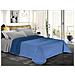 Trapuntino Copriletto Bicolor Double Face - Matrimoniale 250x280 Cm Blu / avio - Foto miniatura 1