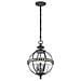 Lampada A Sospensione A 3 Luci Da Esterno Globo Grigio Ip44, E14 - Foto miniatura 1