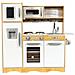 , Cucina Giocattolo Per Bambini Con Sistema Flash Led, Giocattoli Per Bambini In Legno, Accessori Da Cucina Per Giochi Di Ruolo Inclusa Cucina Per Giochi Di Ruolo Per Bambini, Set Da Gioco Per Piccoli Chef, Legno Naturale / Grigio - Foto miniatura 4