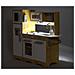 , Cucina Giocattolo Per Bambini Con Sistema Flash Led, Giocattoli Per Bambini In Legno, Accessori Da Cucina Per Giochi Di Ruolo Inclusa Cucina Per Giochi Di Ruolo Per Bambini, Set Da Gioco Per Piccoli Chef, Legno Naturale / Grigio - Foto miniatura 6