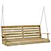 Panchina a Dondolo in Legno di Pino Impregnato 55x65x60 cm - Foto miniatura 1