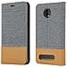 Custodia Compatibile Con Motorola Moto Z4 In Grigio Chiaro Marrone - Coperchio Protettiva Con Chiusura Magnetica, Funzione Stand E Tasca Per Le Carte - Foto miniatura 8