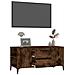 Mobile Porta Tv Rovere Fumo 102x44,5x50 Cm In Legno Multistrato - Foto miniatura 5
